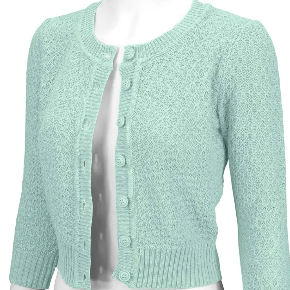 Yemak Light Blue Women's Cardigan - Picture 2 of 5